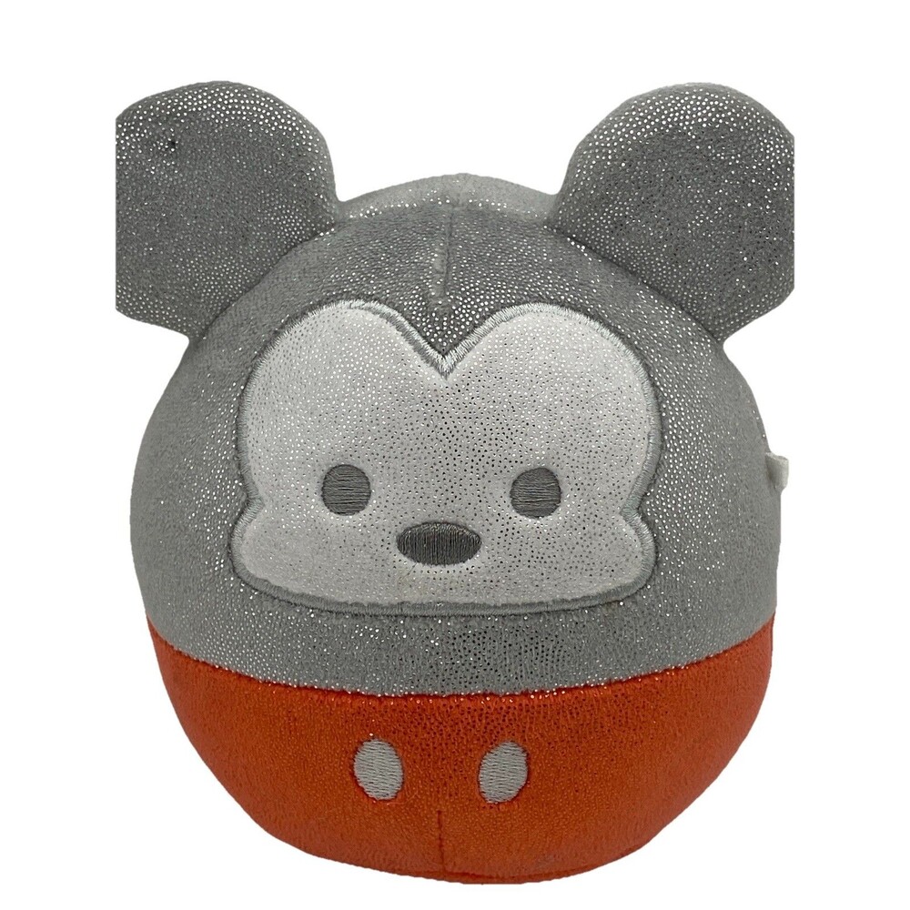 Disney 100 Anniversary Collection 5” Mickey Mouse Squishmallow Plush Silver Red